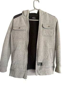 Matix Boys Gray Sherpa-Lined Zip Hoodie